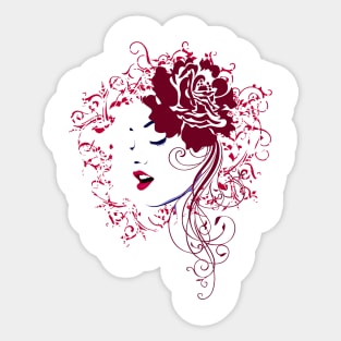 Red Rose Sticker